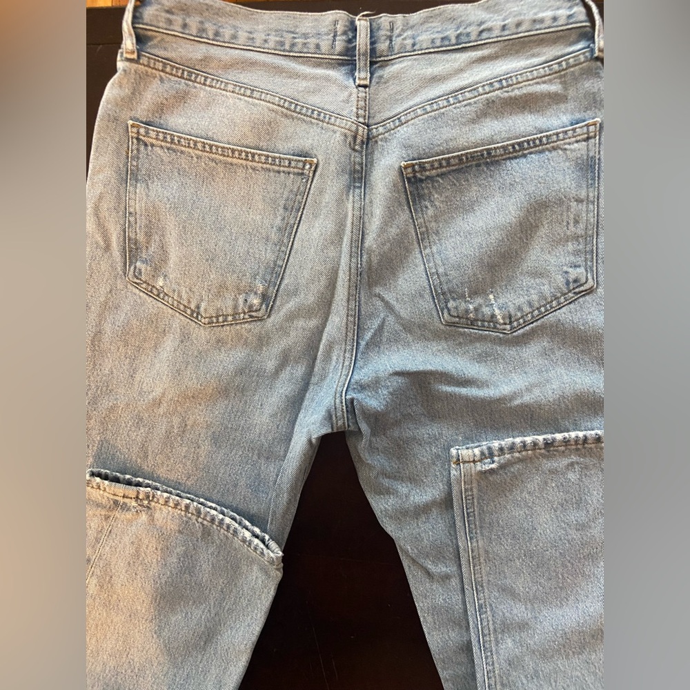 Agolde Lana Button-Fly Mid Rise Straight Jean, 100% Organic Cotton Size 28 - Picture 10 of 10